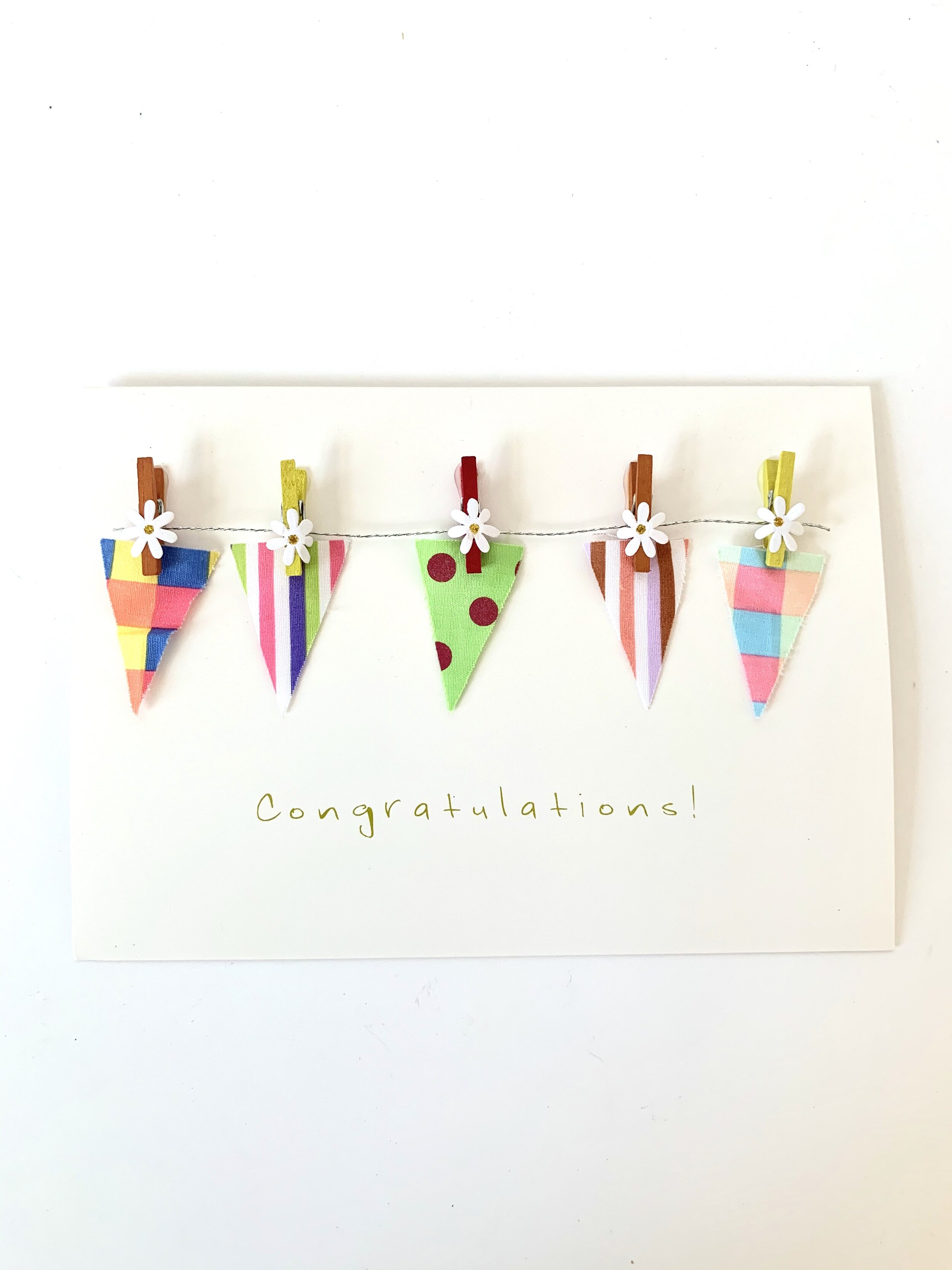 congratulations pennant banner card