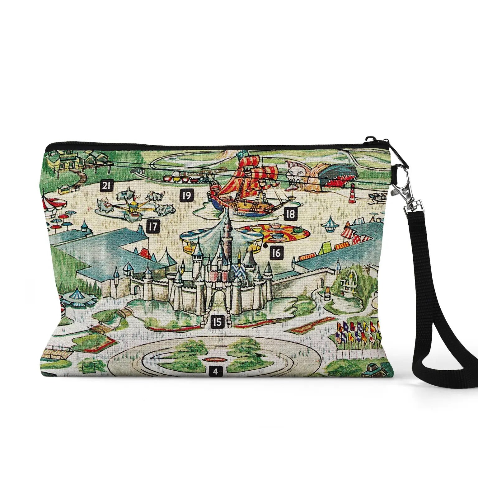 disneyland map wristlet