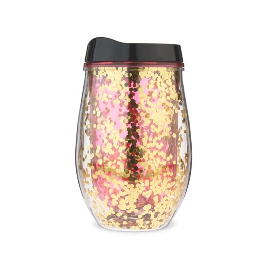 cosmo glitter stemless wine tumbler