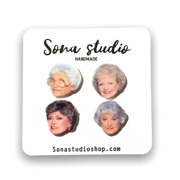 stay golden earrings (golden girls)