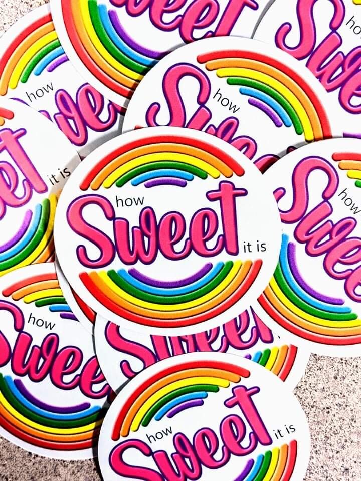 how sweet it is sticker