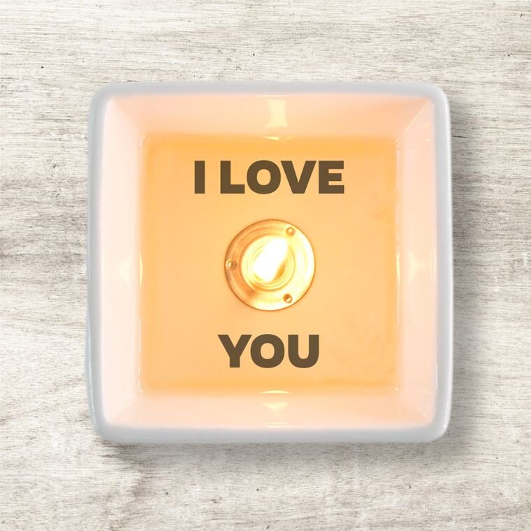 i love you - secret message candle