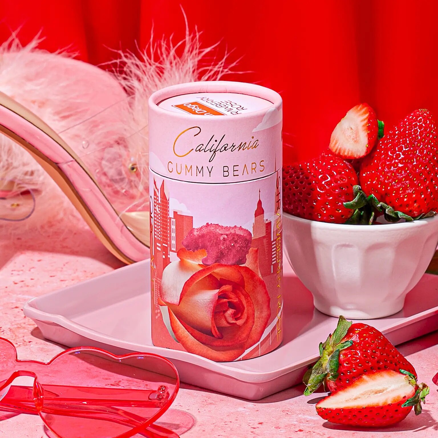 san diego strawberry rose gummy bears