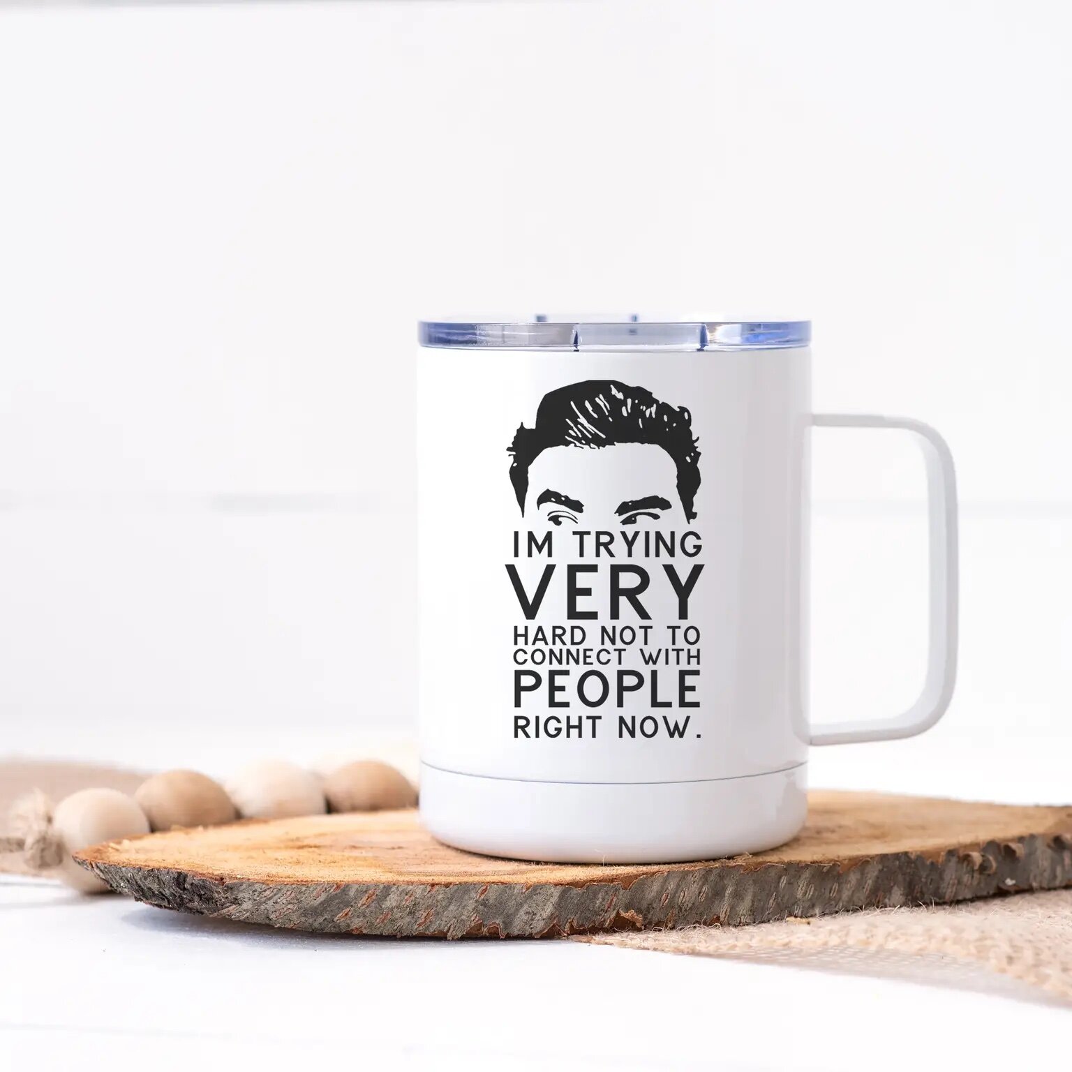 schitt’s creek david rose stainless steel travel mug