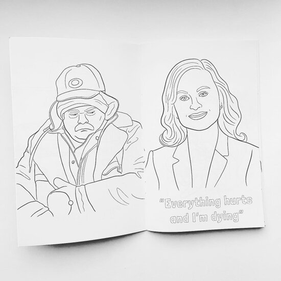 parks and rec coloring book