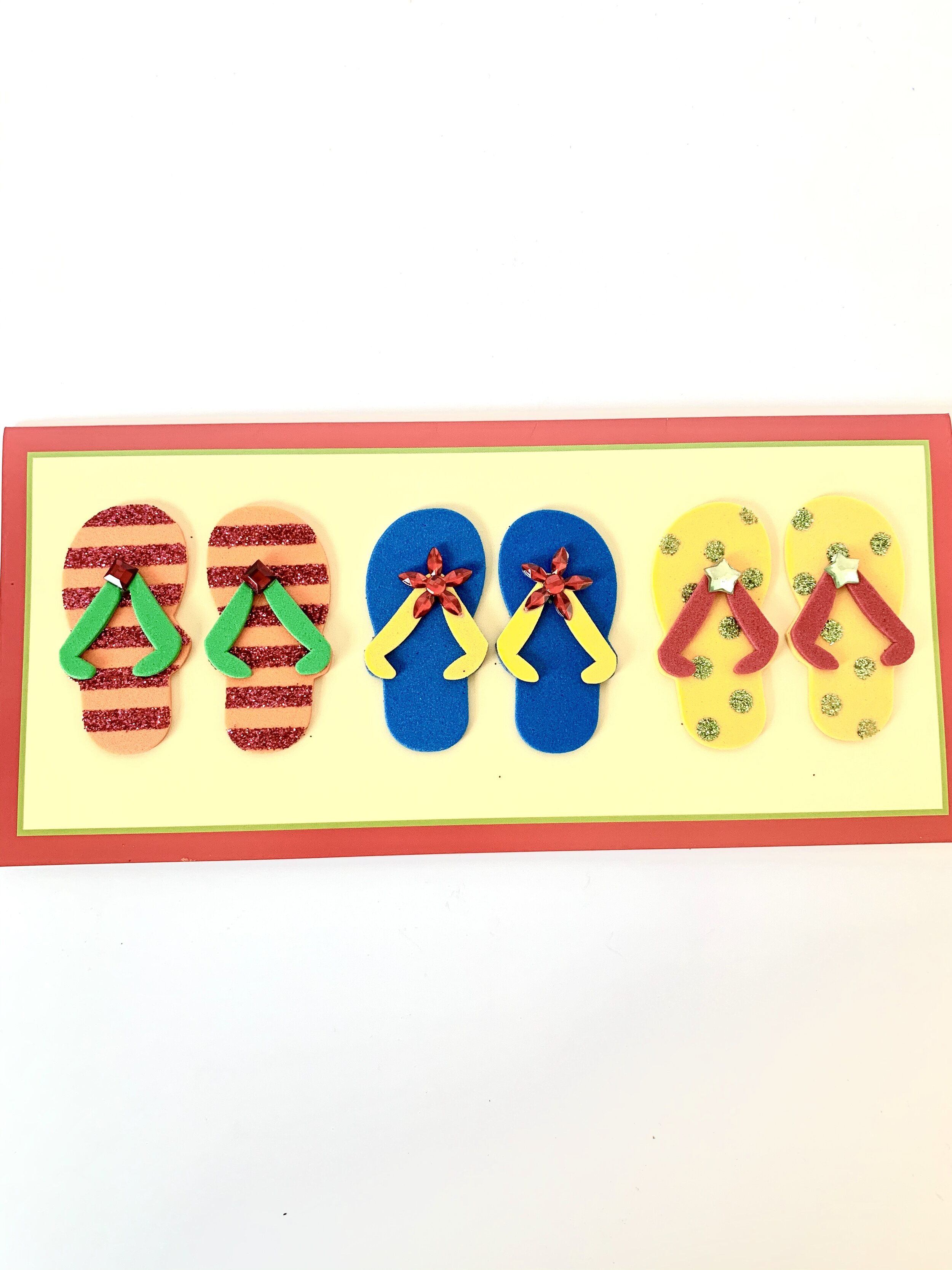 flip flops blank card