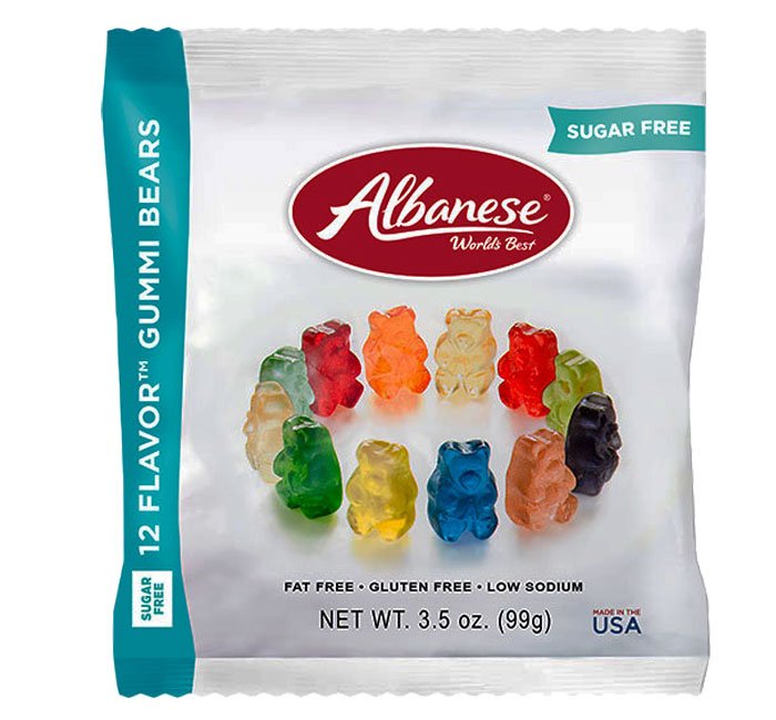 sugar free albanese 12 flavor gummy bears