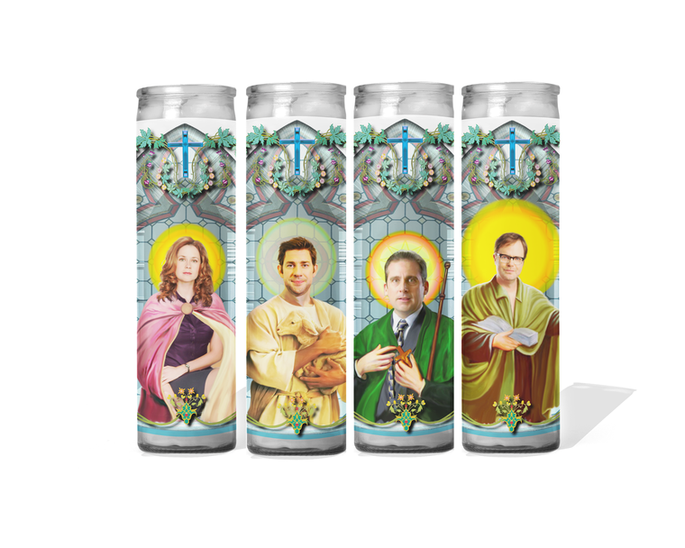 the office celebrity prayer candle