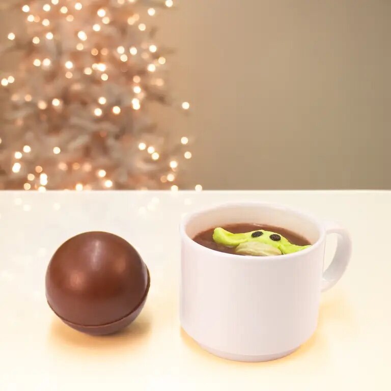 the child hot cocoa bomb